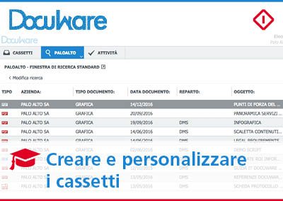 creare e personalizzare i cassetti